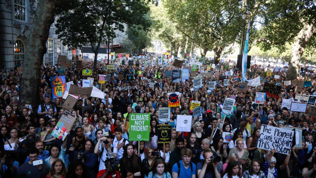 Klimaatstaking in Londen (Foto: Kristian Buus) Klimaatstaking in Londen (Foto: Kristian Buus)